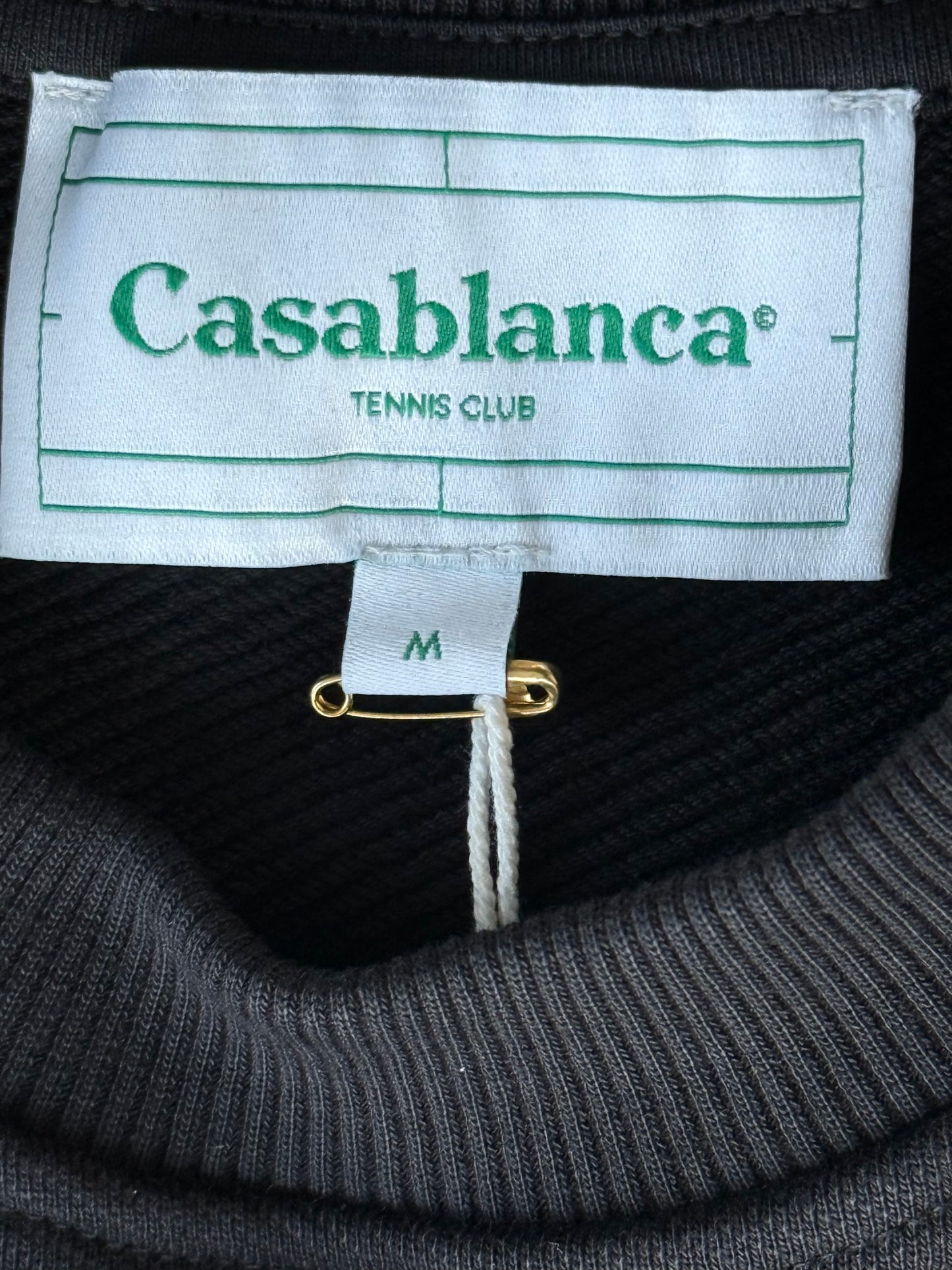 Casablanca Black & Multicolor Tennis Club Logo Sweater