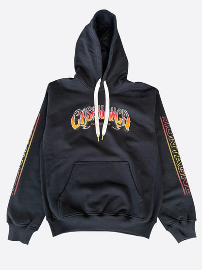 Casablanca Black & Multicolor Ski Club Logo Hoodie