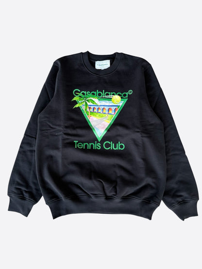 Casablanca Black & Multicolor Tennis Club Logo Sweater
