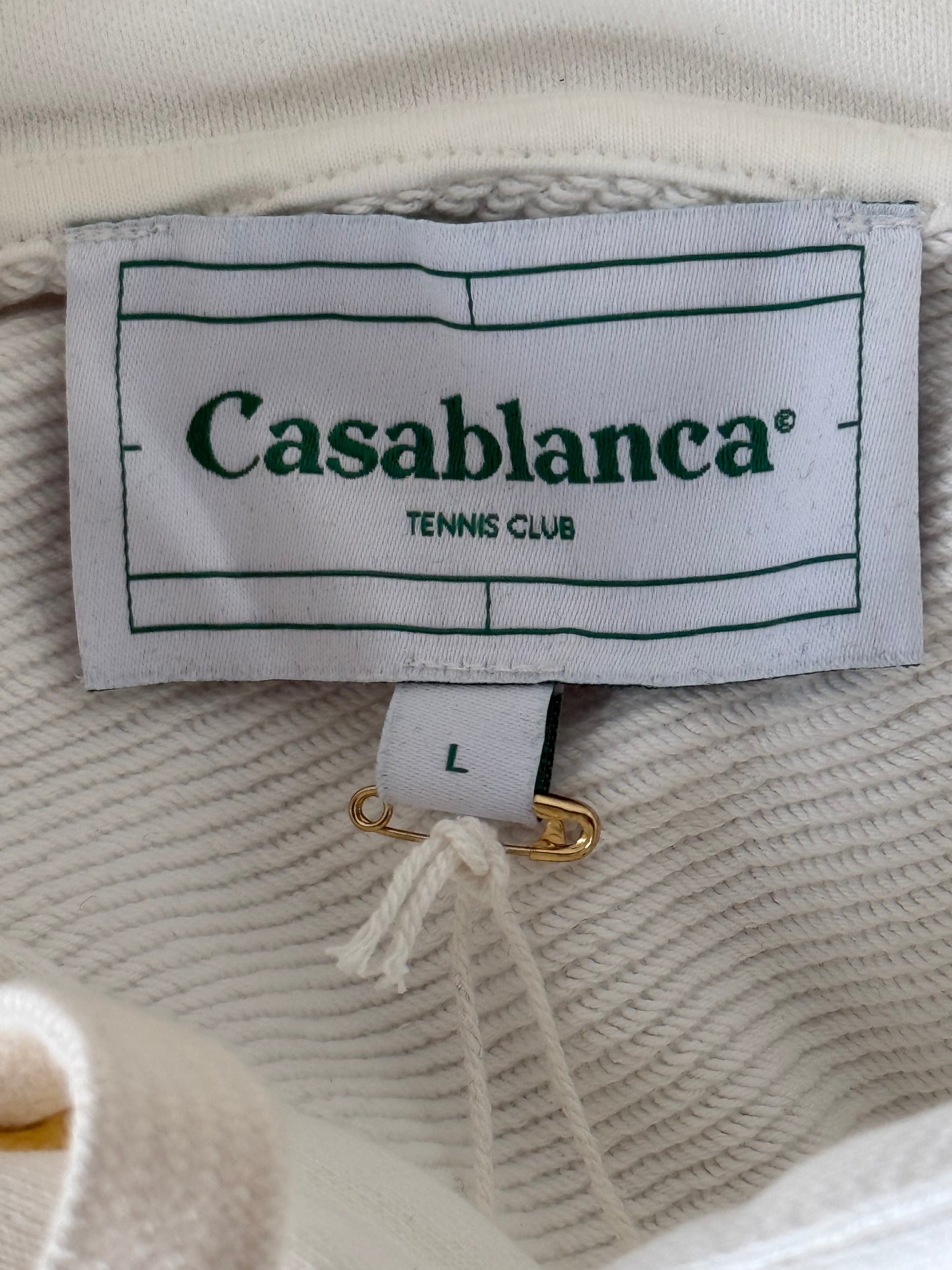 Casablanca White & Multicolor Casa Way Embroiodered Logo Hoodie