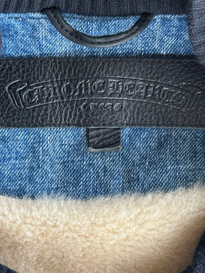 Chrome Hearts Blue Denim Shearling Vest
