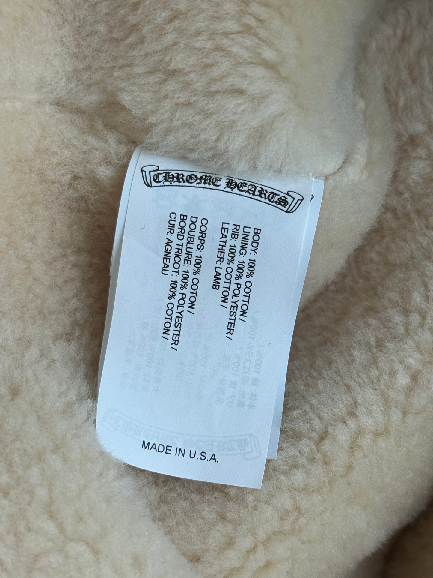 Chrome Hearts Blue Denim Shearling Vest