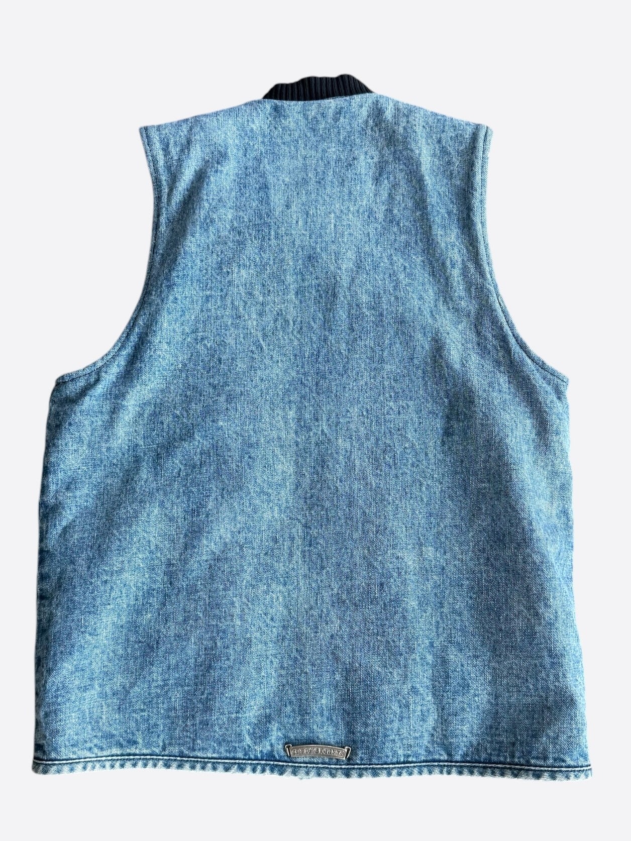 Chrome Hearts Blue Denim Shearling Vest