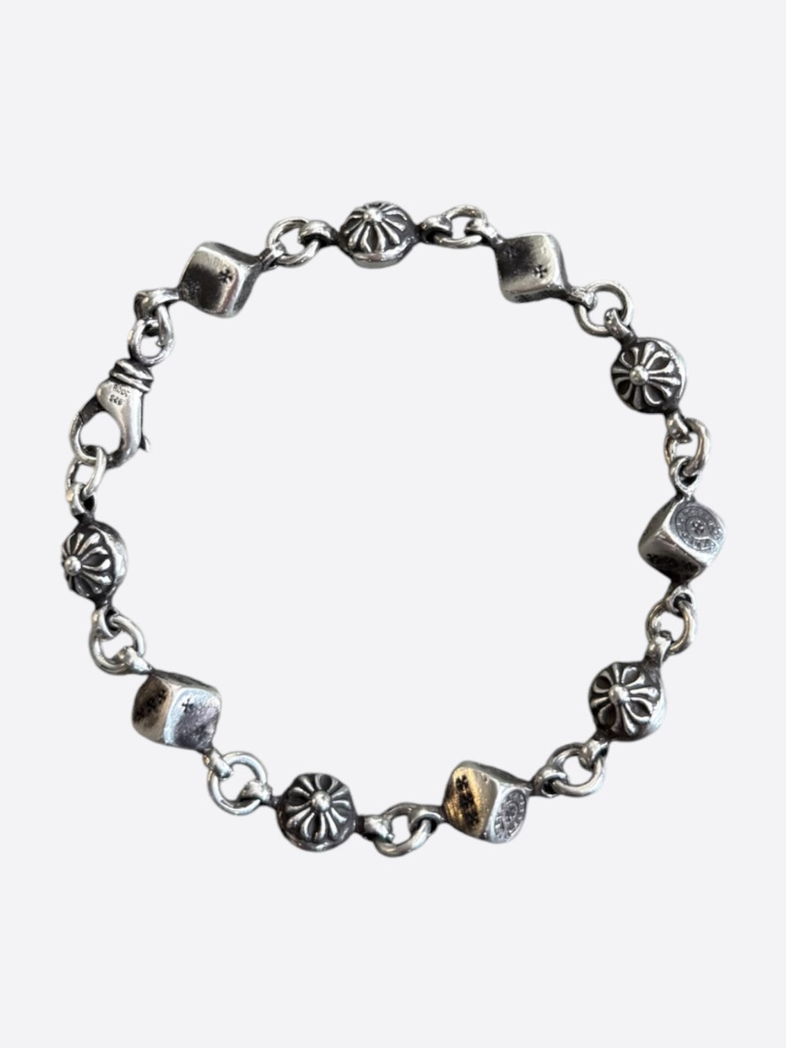 Chrome Hearts Silver Dice Bracelet