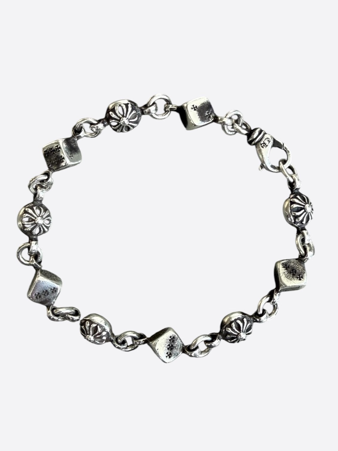 Chrome Hearts Silver Dice Bracelet