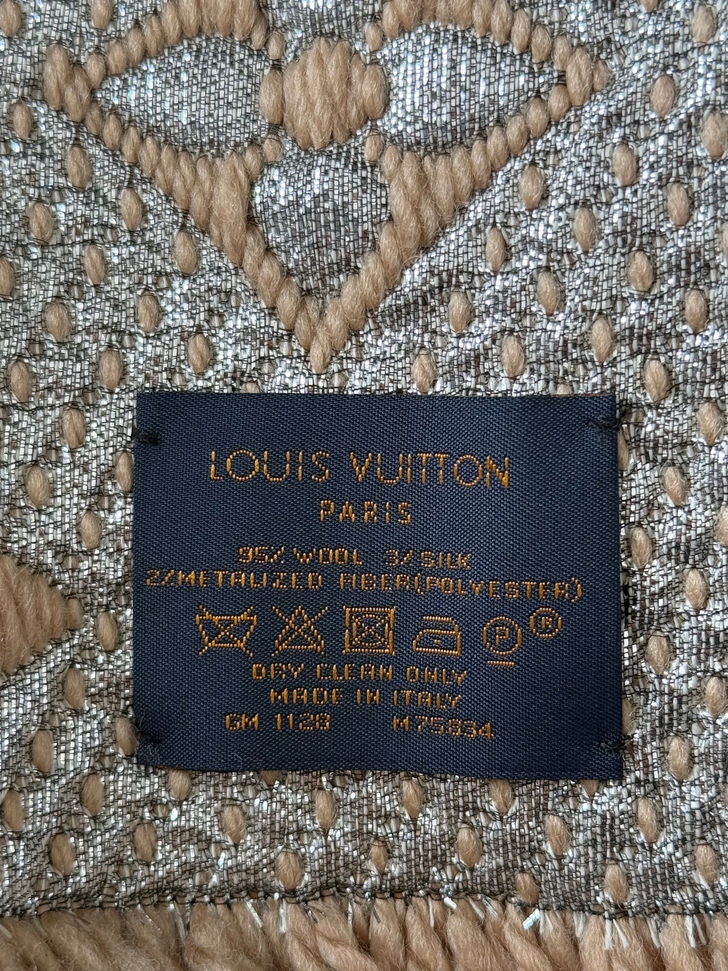Louis Vuitton Beige Monogram Logomania Scarf