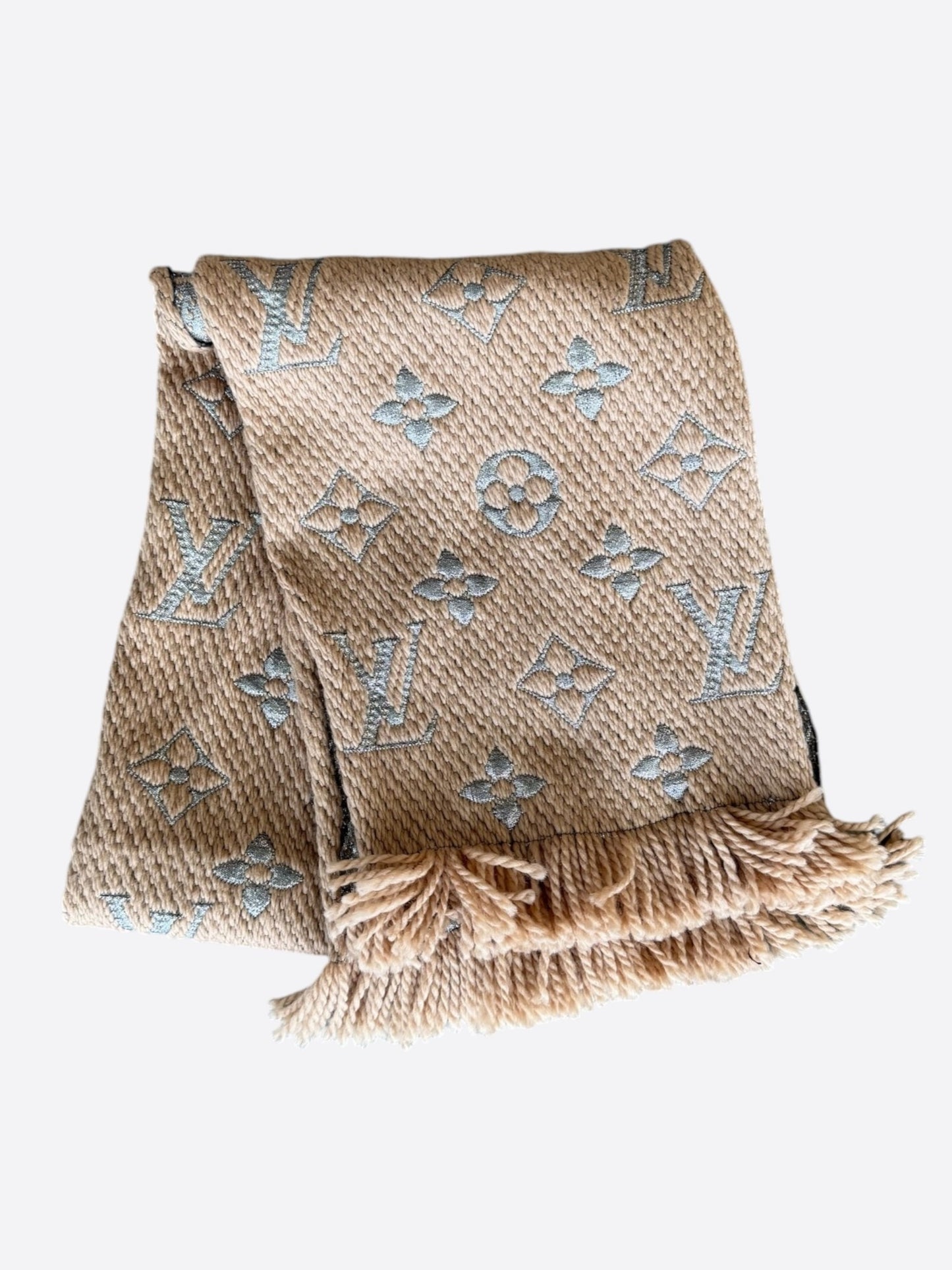 Louis Vuitton Beige Monogram Logomania Scarf