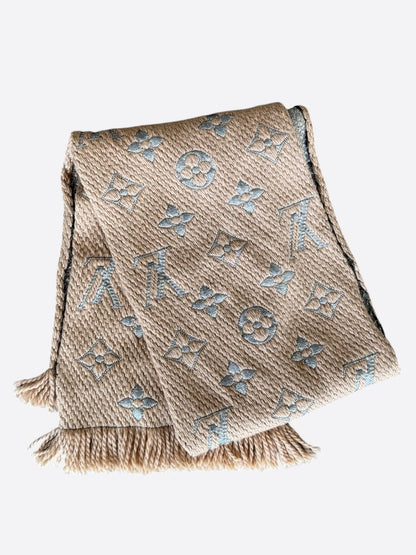 Louis Vuitton Beige Monogram Logomania Scarf