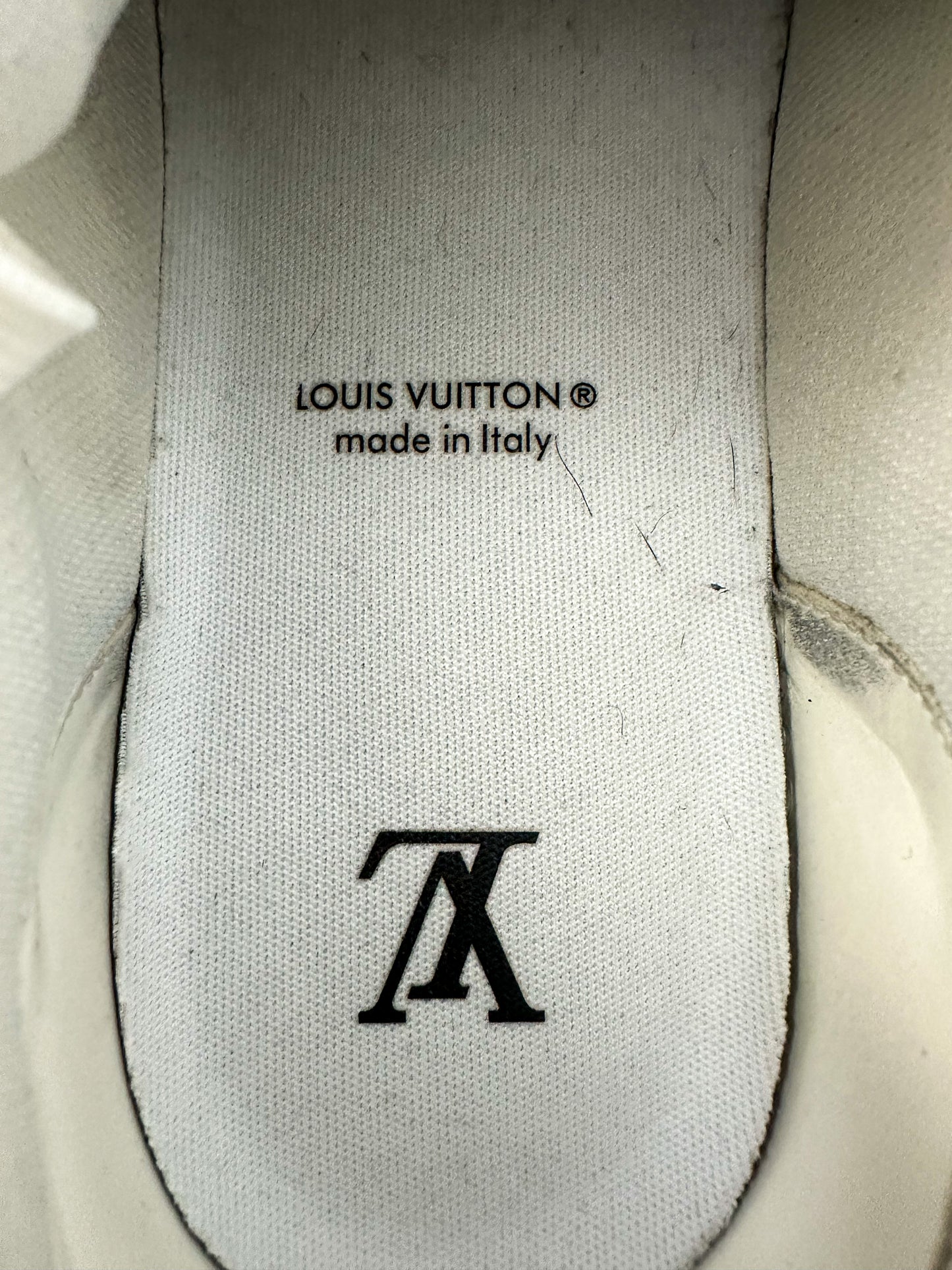 Louis Vuitton Black & White Denim Monogram Trainers – Savonches
