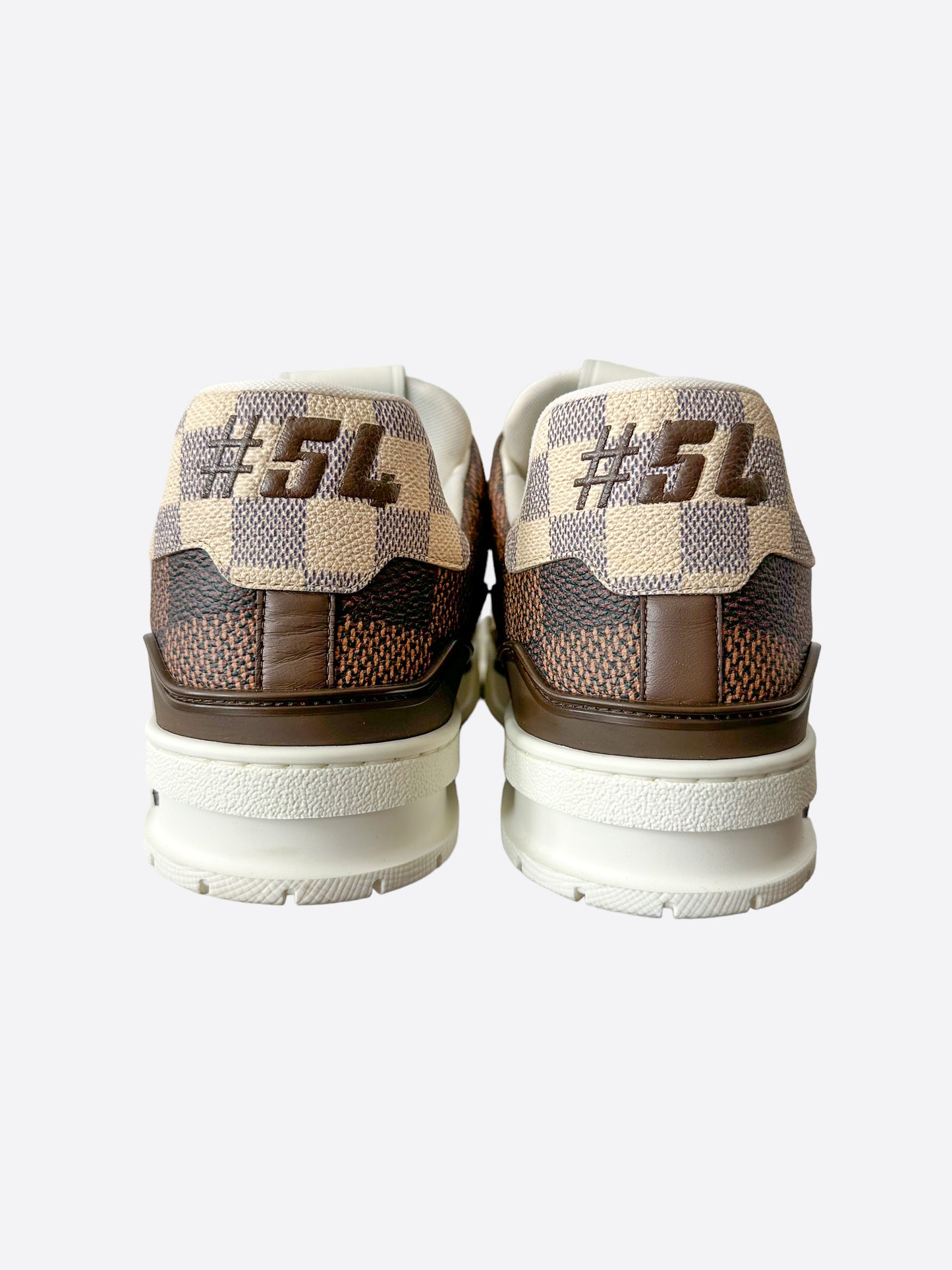 Louis Vuitton Brown & White Damier Trainers – Savonches