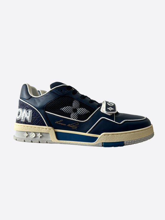 Louis Vuitton New York City Exclusive Navy Mesh Trainers