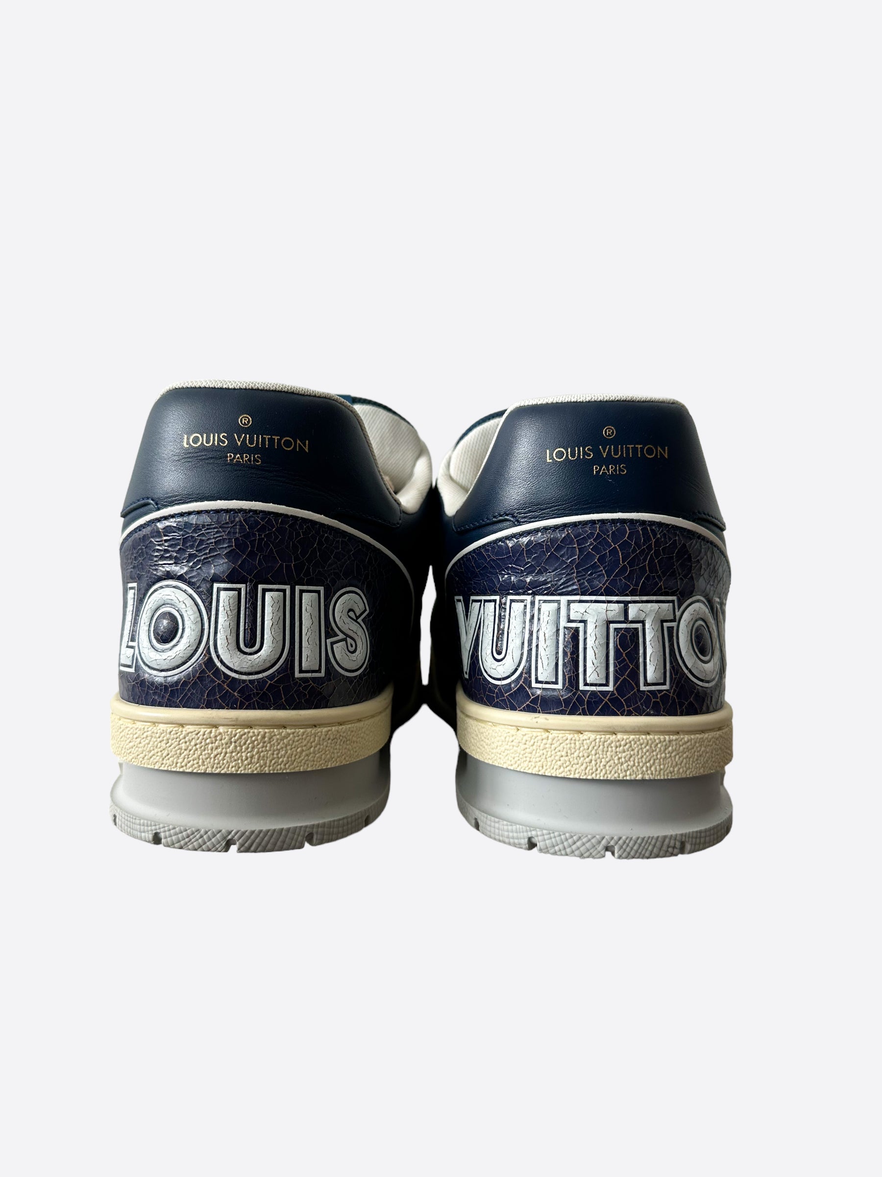 Louis Vuitton New York City Exclusive Navy Mesh Trainers