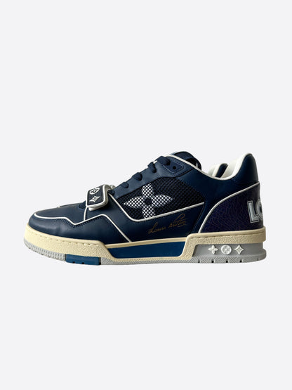 Louis Vuitton New York City Exclusive Navy Mesh Trainers