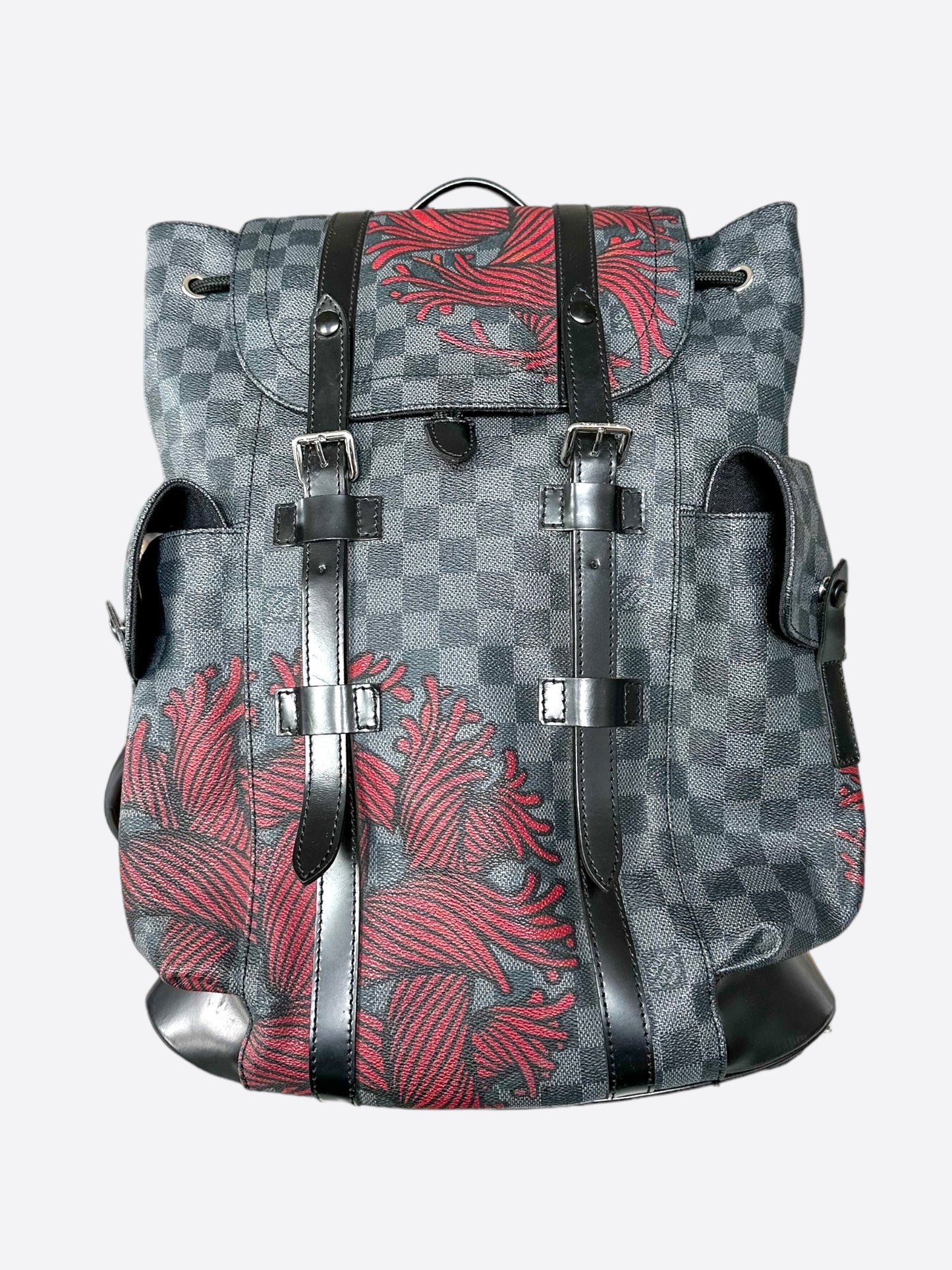louis vuitton christopher pm damier graphite neon backpack Louis Vuitton Christopher Nemeth Damier Graphite Christopher Backpack