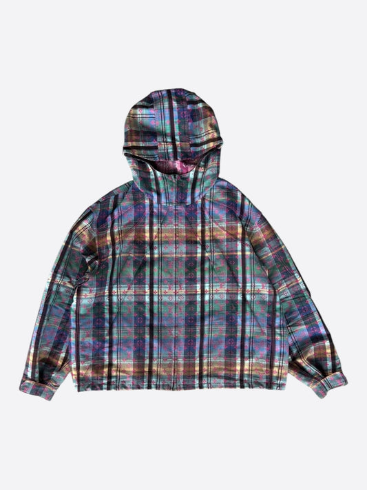 Louis Vuitton Multicolor Plaid & Pink Monogram Windbreaker