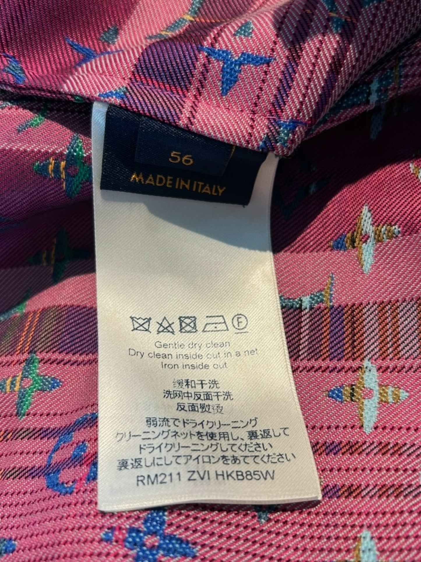 Louis Vuitton Multicolor Plaid & Pink Monogram Windbreaker