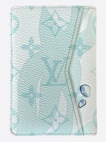 Louis Vuitton White & Blue Aquagarden Monogram Pocket Organizer