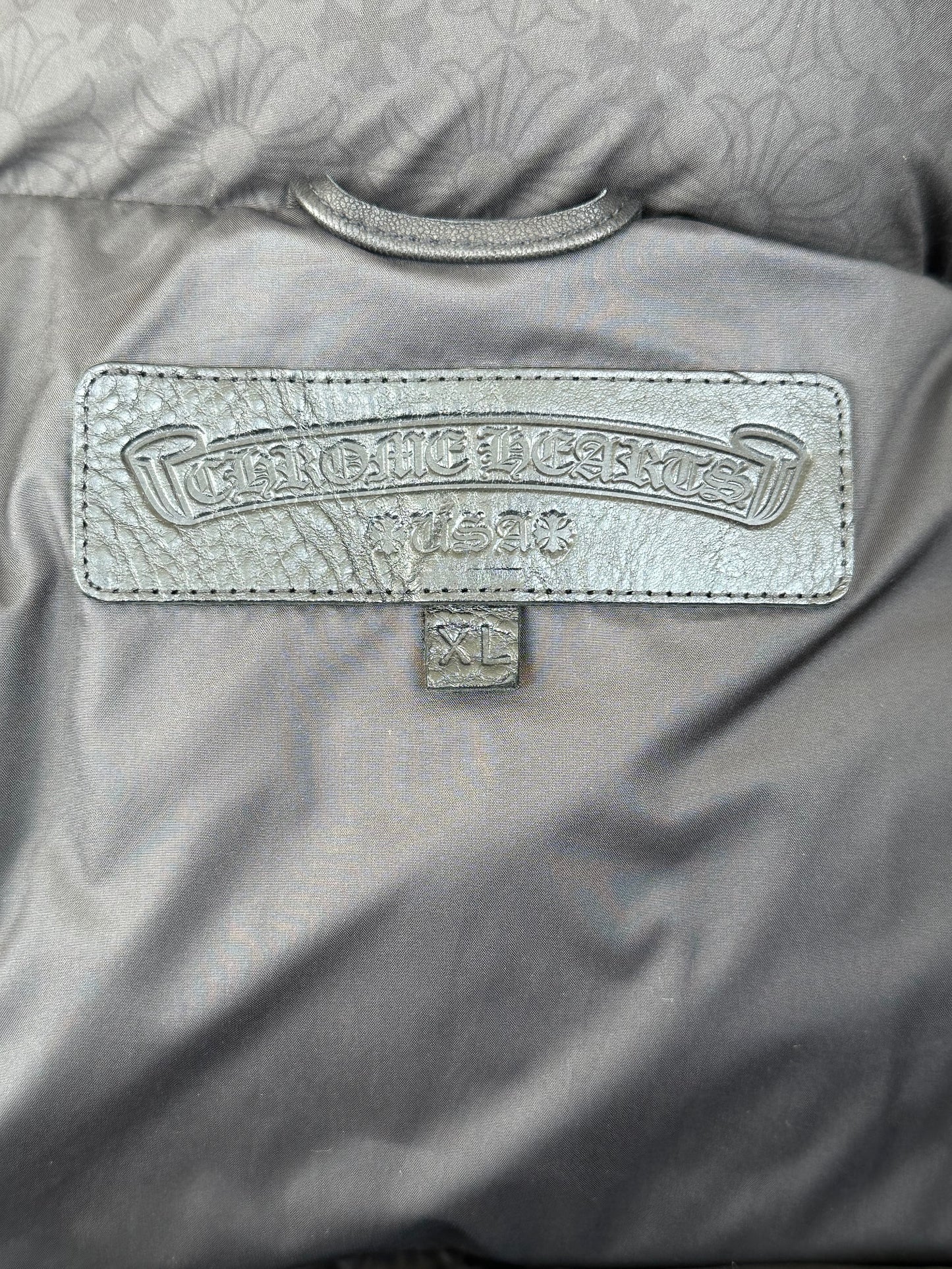 Chrome Hearts Black Cross Jacquard Puffer Jacket