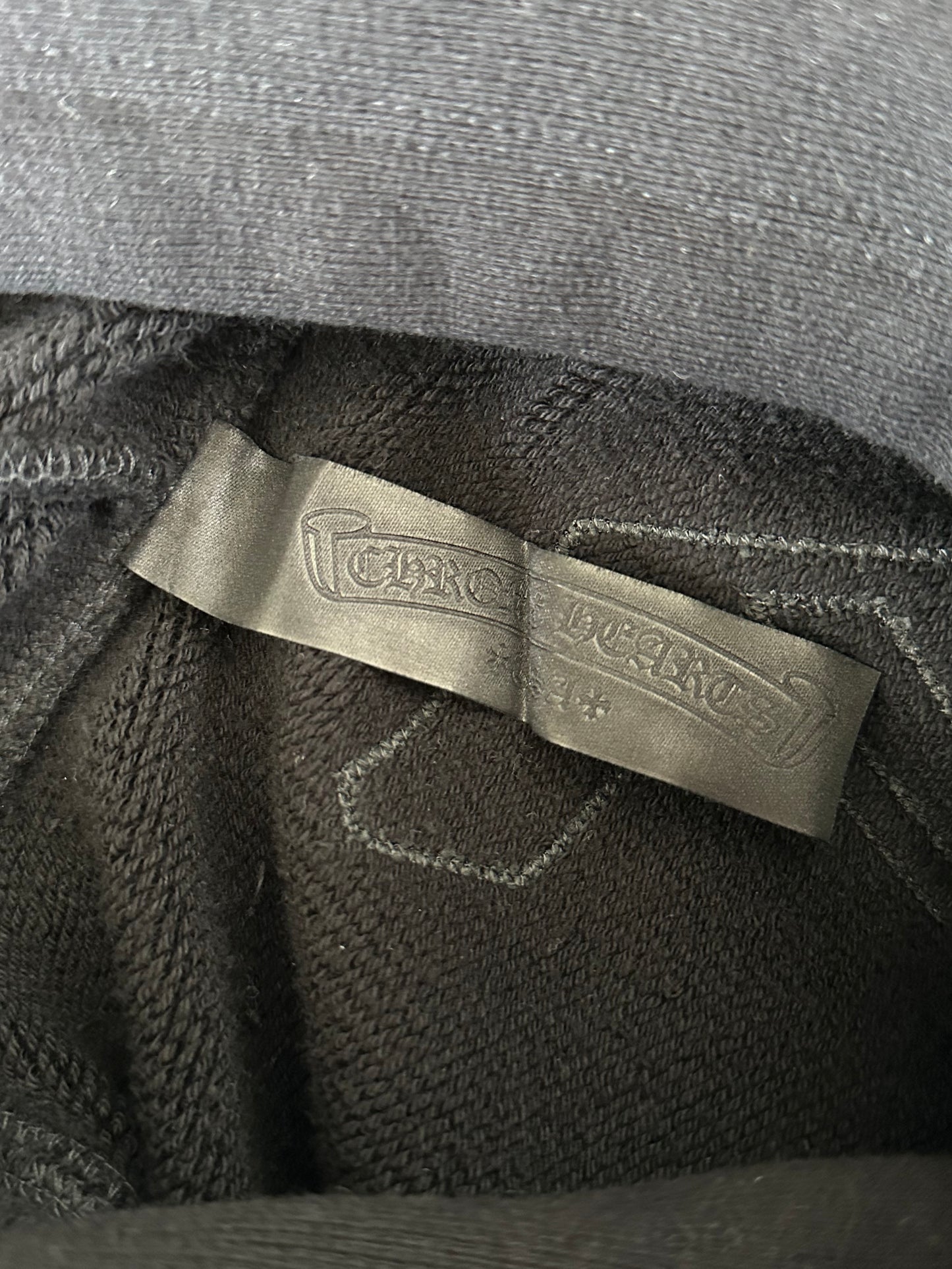 Chrome Hearts Black Triple Cross CH Logo Embroidered Hoodie