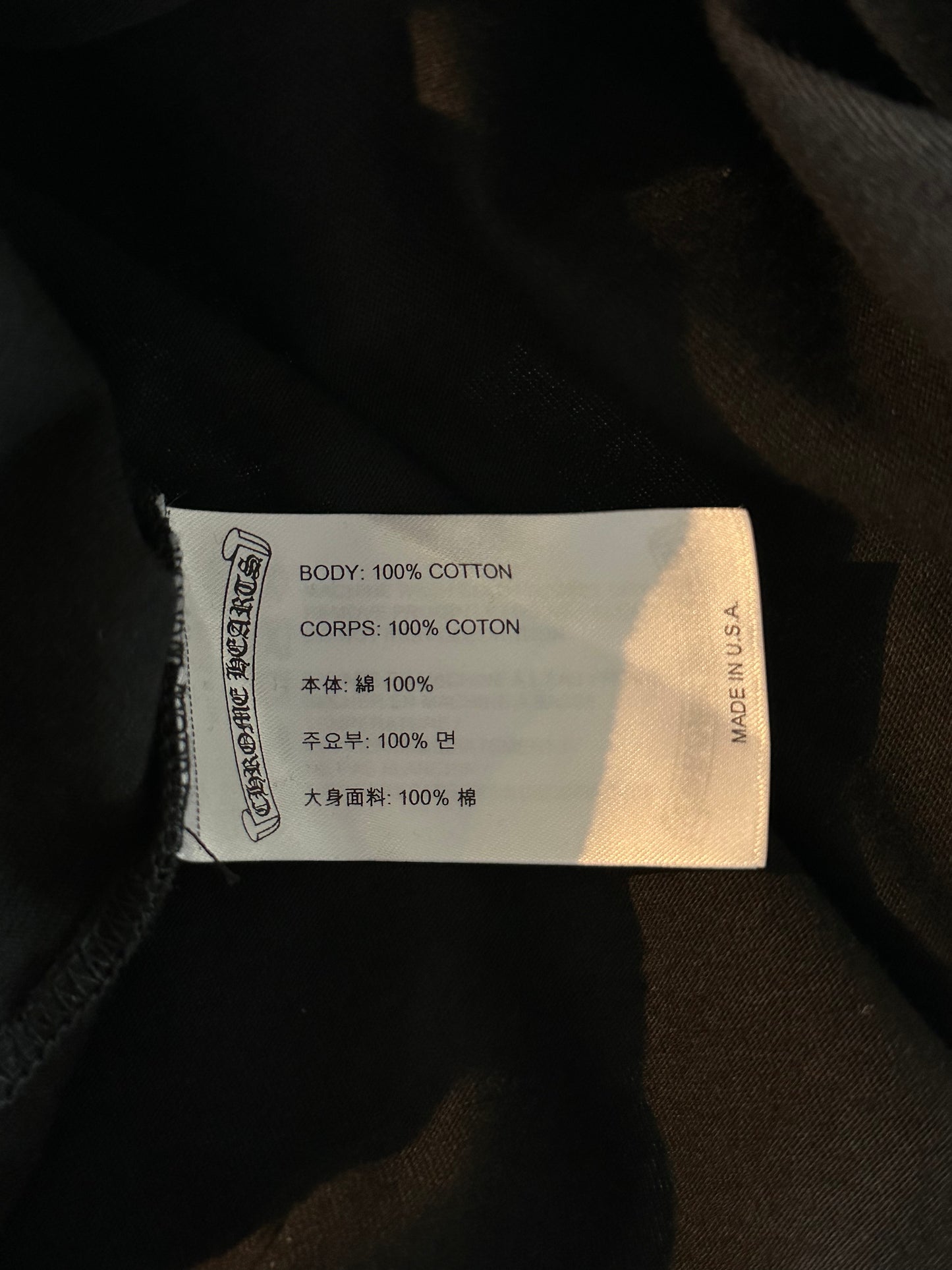 Chrome Hearts Black & White Paris Exclusive Fleur Longsleeve T-Shirt