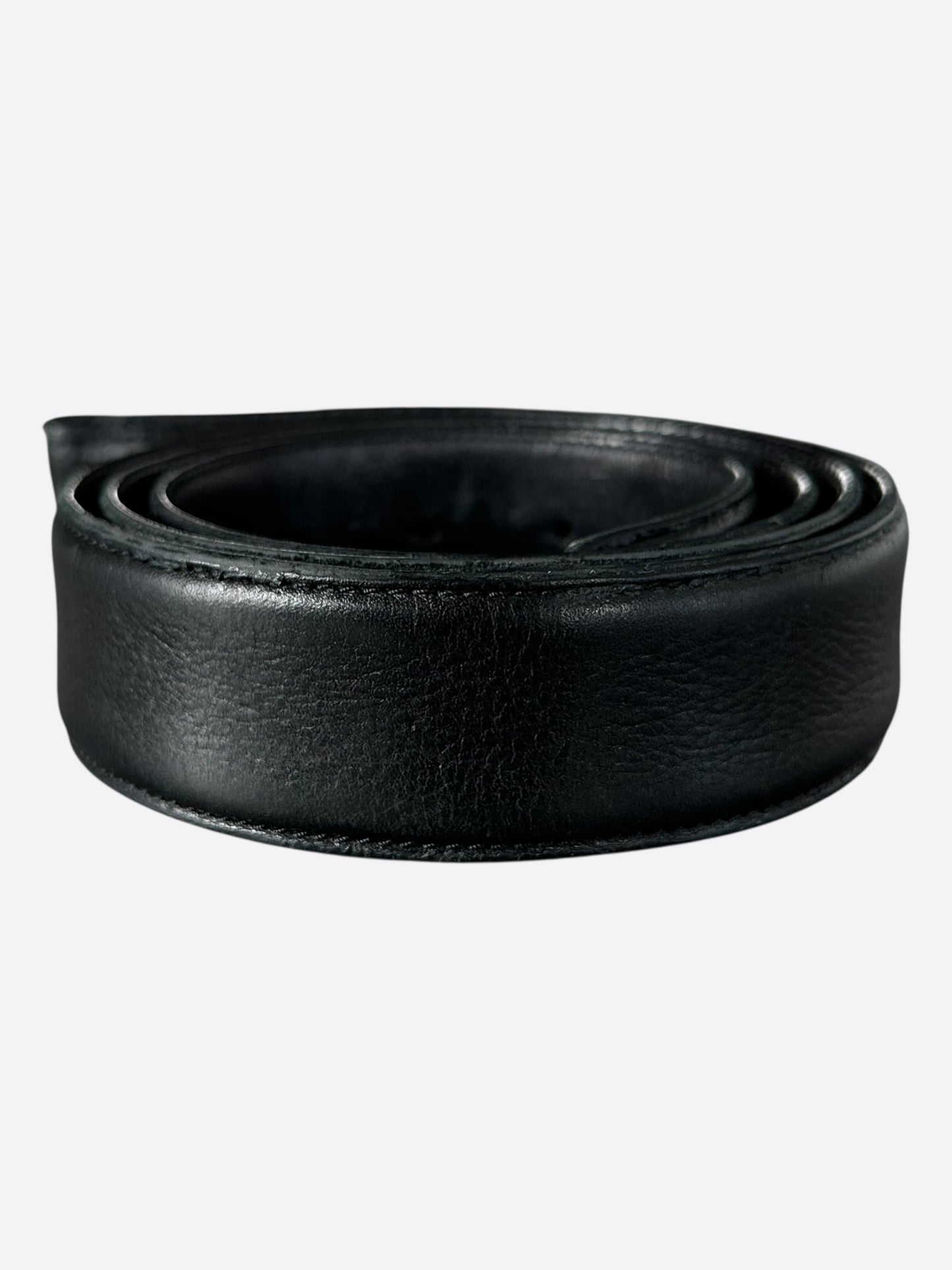 Chrome Hearts Black Leather Belt