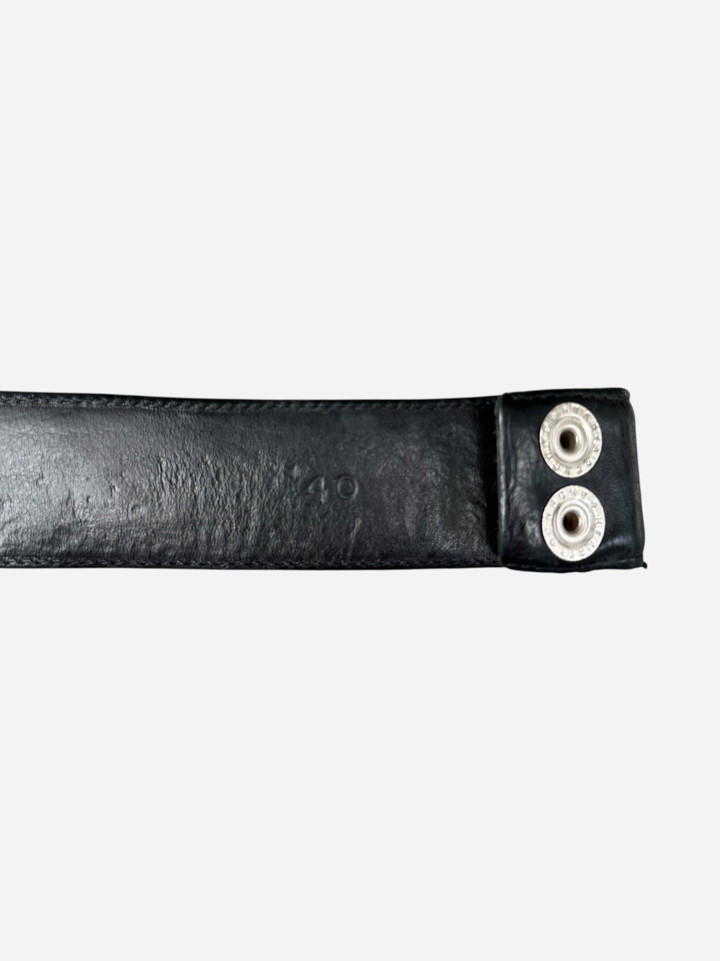 Chrome Hearts Black Leather Belt