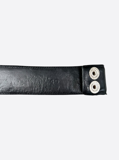 Chrome Hearts Black Leather Belt