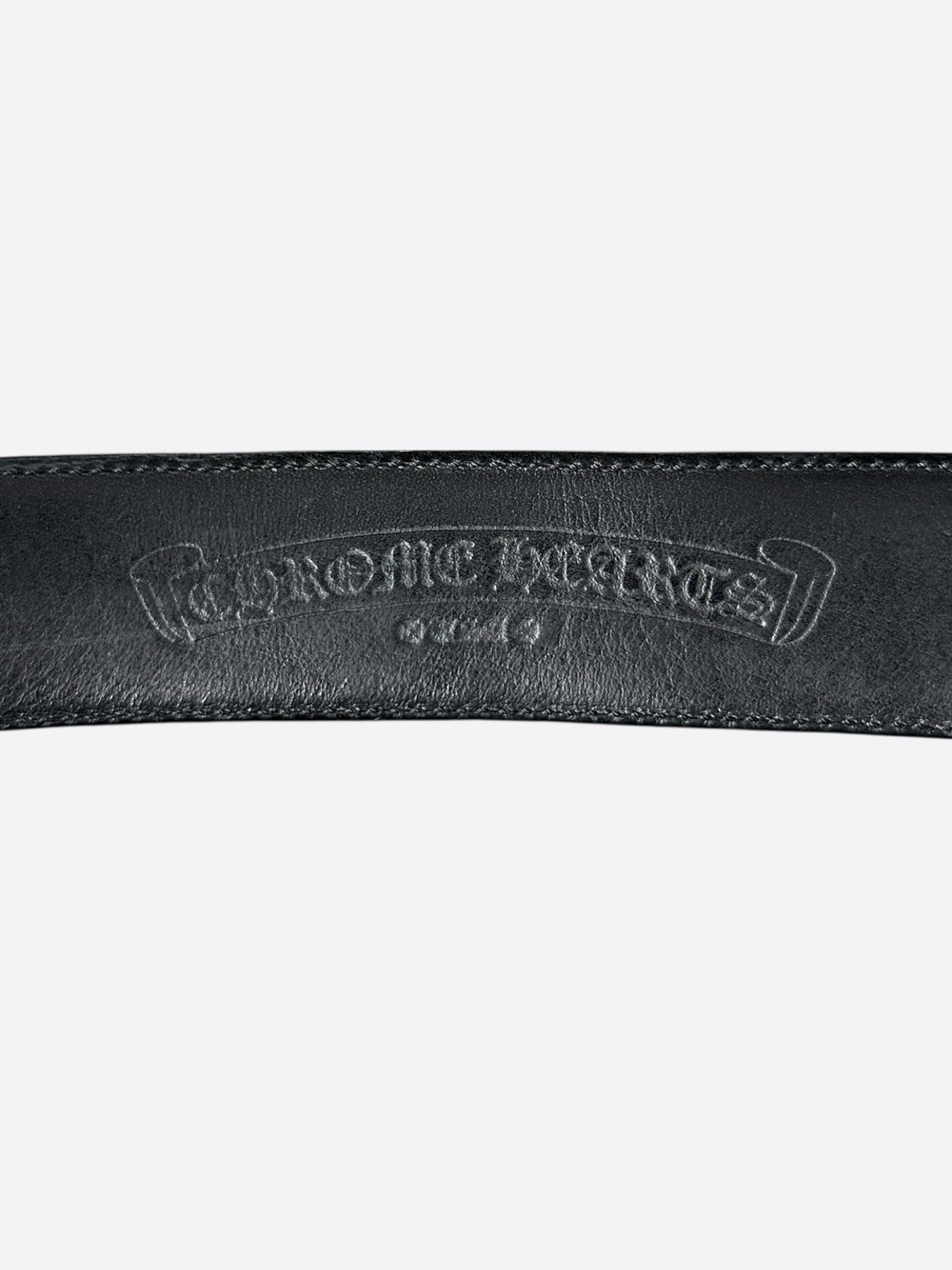 Chrome Hearts Black Leather Belt