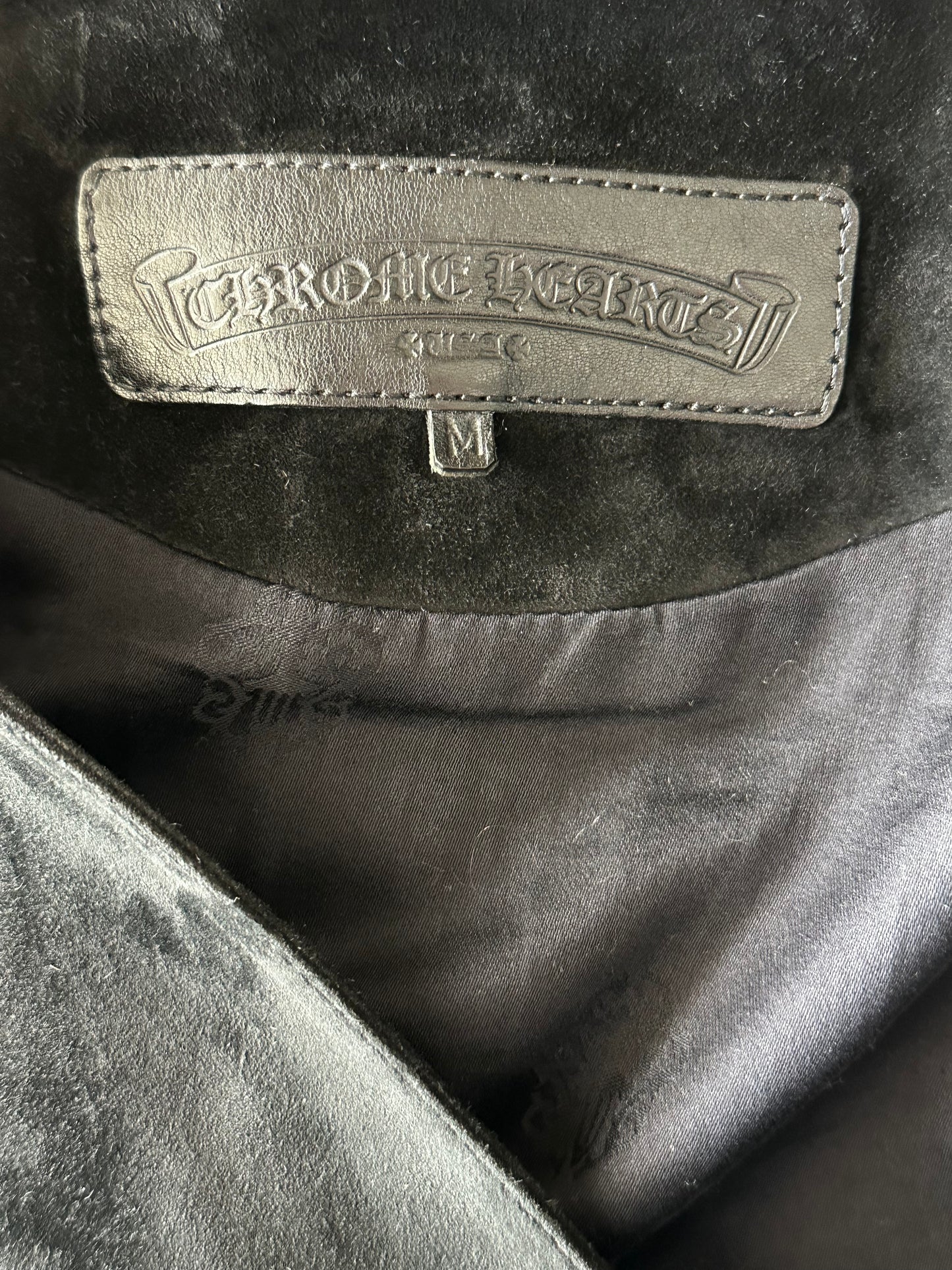 Chrome Hearts Black Suede Fleur Vest