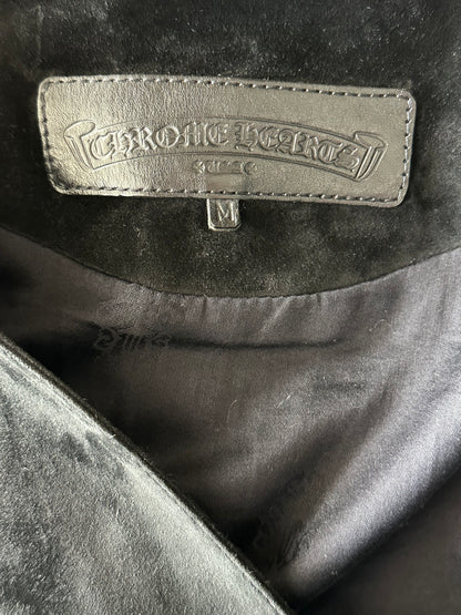 Chrome Hearts Black Suede Fleur Vest
