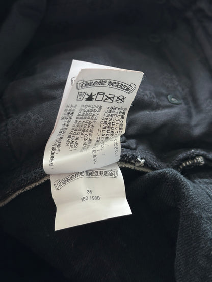 Chrome Hearts Black Cross Patch Jeans