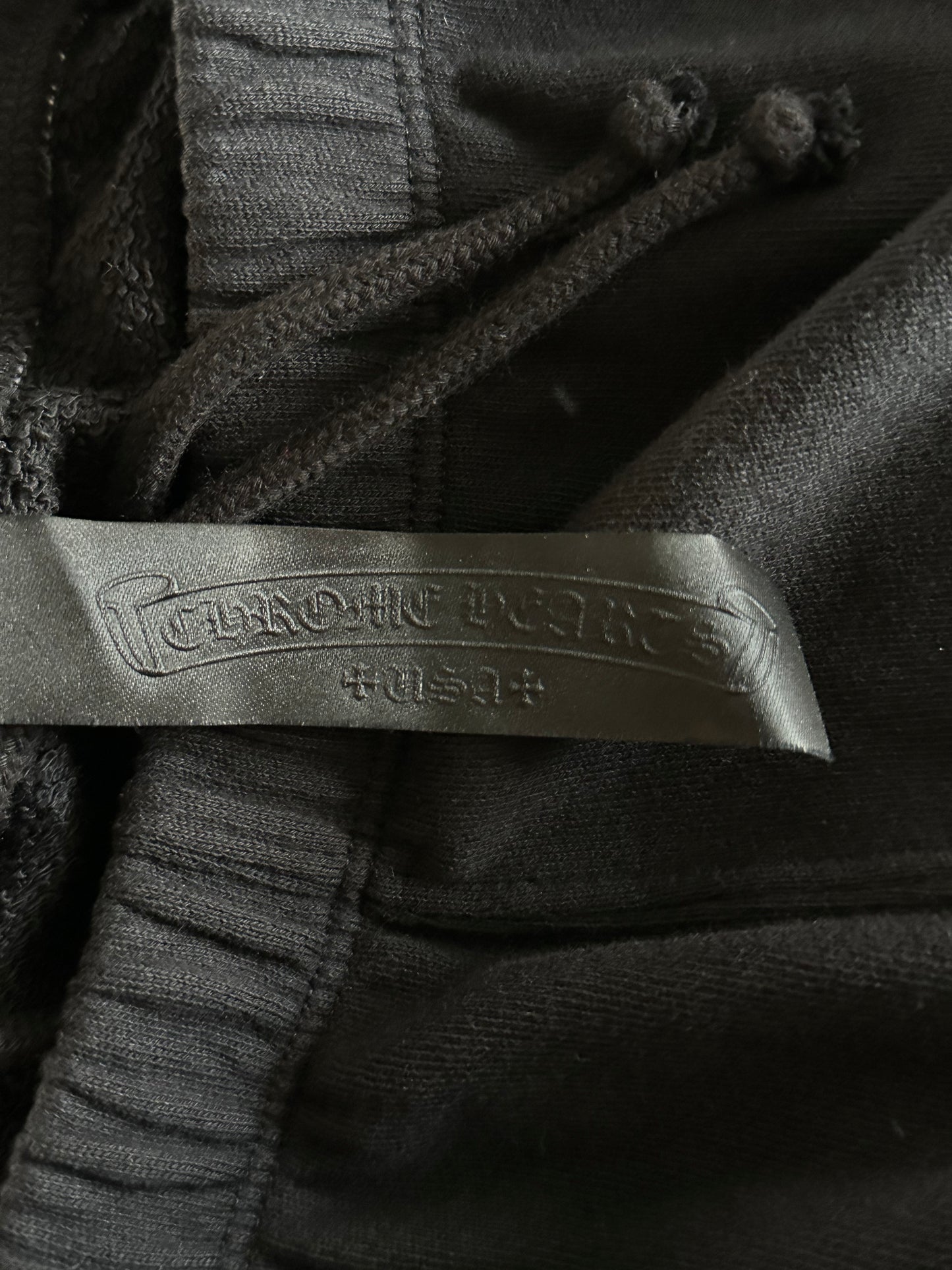 Chrome Hearts Black Velour Triple Cross Women's Sweatpants