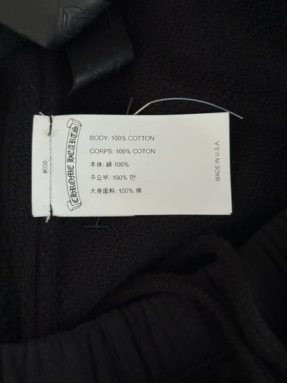 Chrome Hearts Black Velour Triple Cross Women's Sweatpants