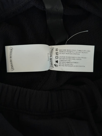 Chrome Hearts Black Velour Triple Cross Women's Sweatpants
