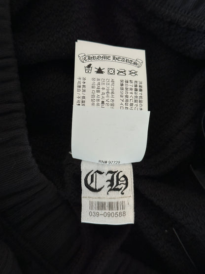 Chrome Hearts Black Velour Triple Cross Women's Sweatpants