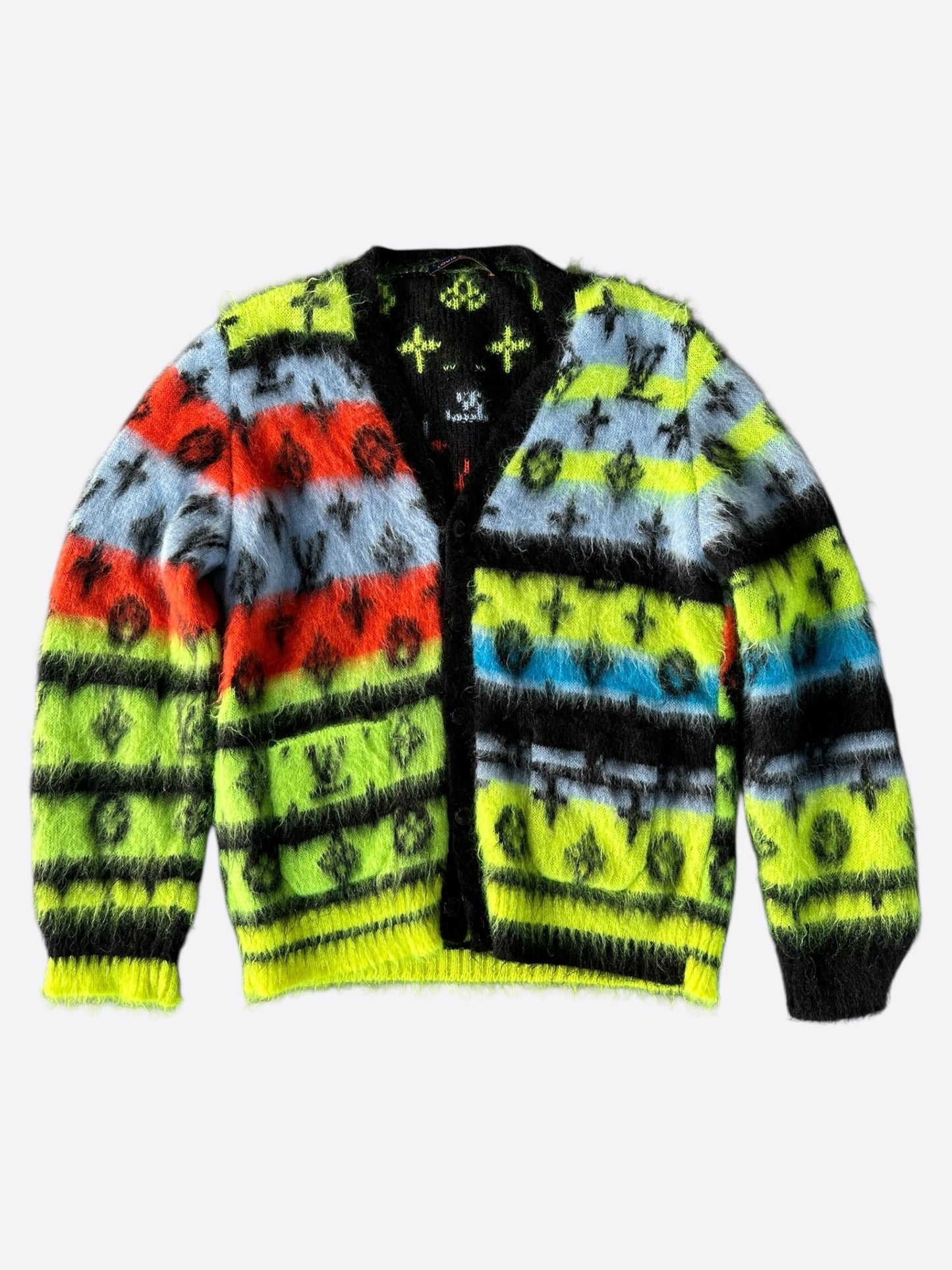 Louis Vuitton Multicolor Monogram Mohair Cardigan
