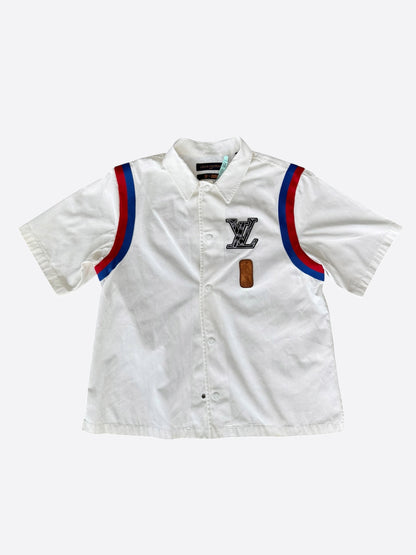 Louis Vuitton NBA White Multicolor Logo Button Up Shirt
