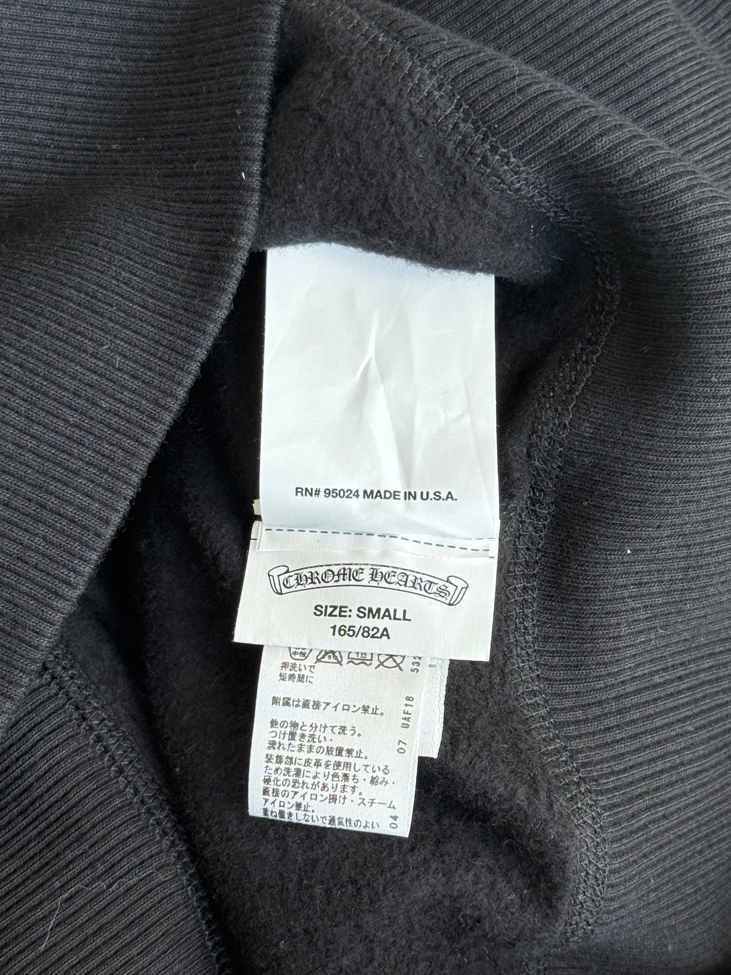 Chrome Hearts Black Cross Patch Women's Zip Up Hoodie