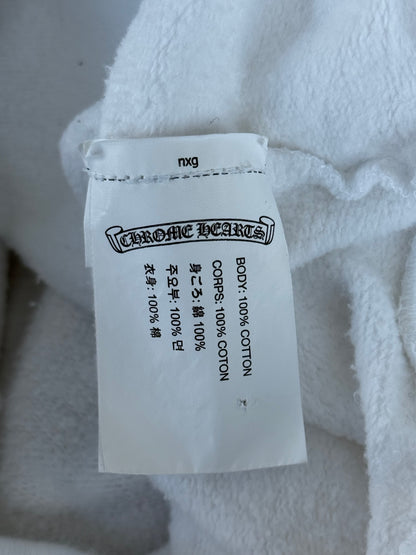 Chrome Hearts White & Black Horseshoe Logo Hoodie