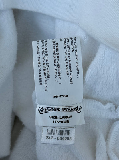 Chrome Hearts White & Black Horseshoe Logo Hoodie