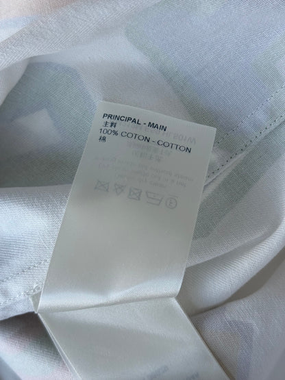 Louis Vuitton NBA White Multicolor Letters Button Up Shirt
