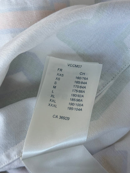 Louis Vuitton NBA White Multicolor Letters Button Up Shirt