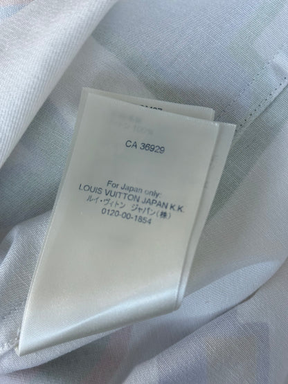 Louis Vuitton NBA White Multicolor Letters Button Up Shirt