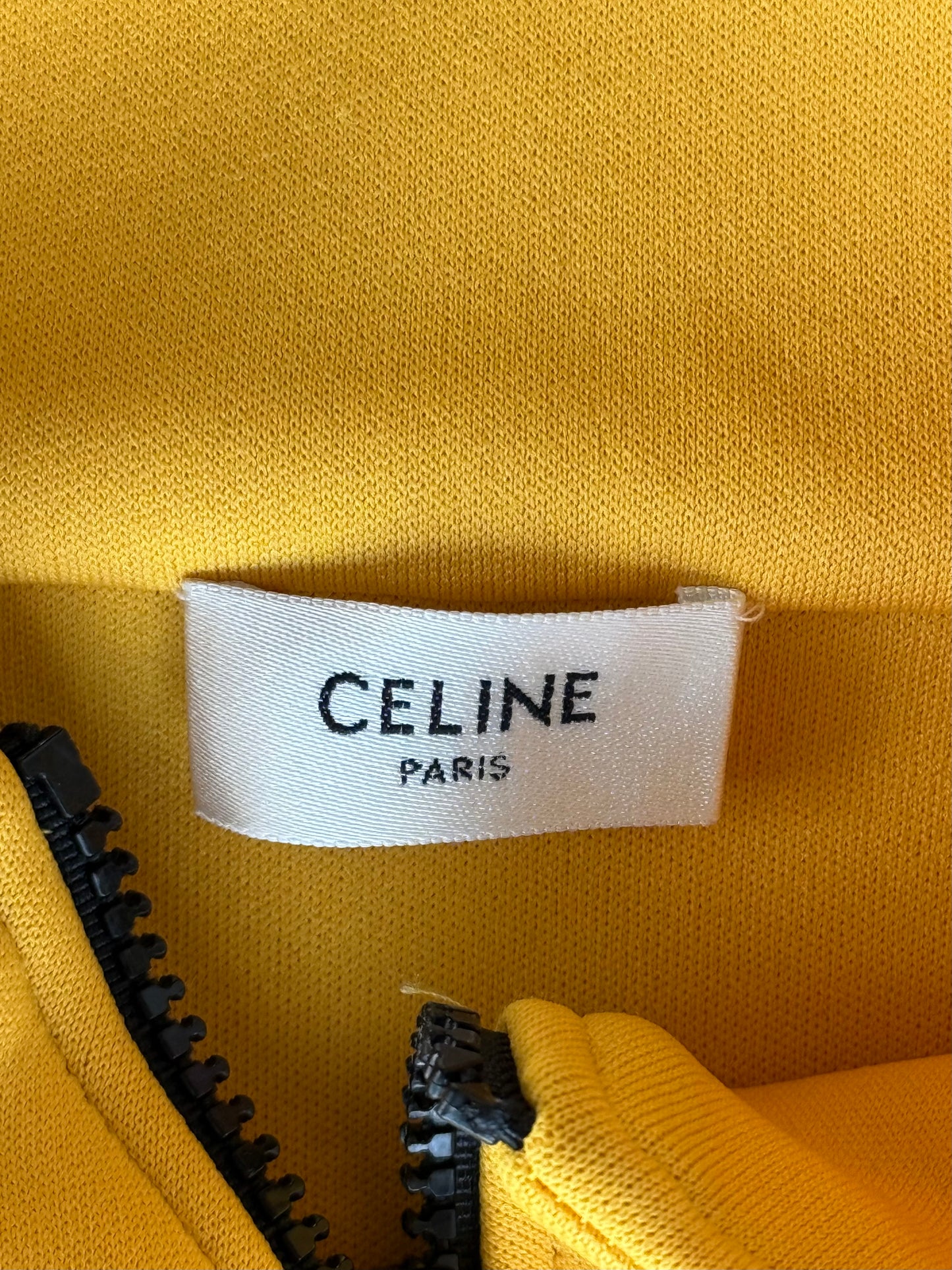 Celine Yellow & Black Logo Striped Track Jacket