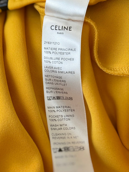 Celine Yellow & Black Logo Striped Track Jacket