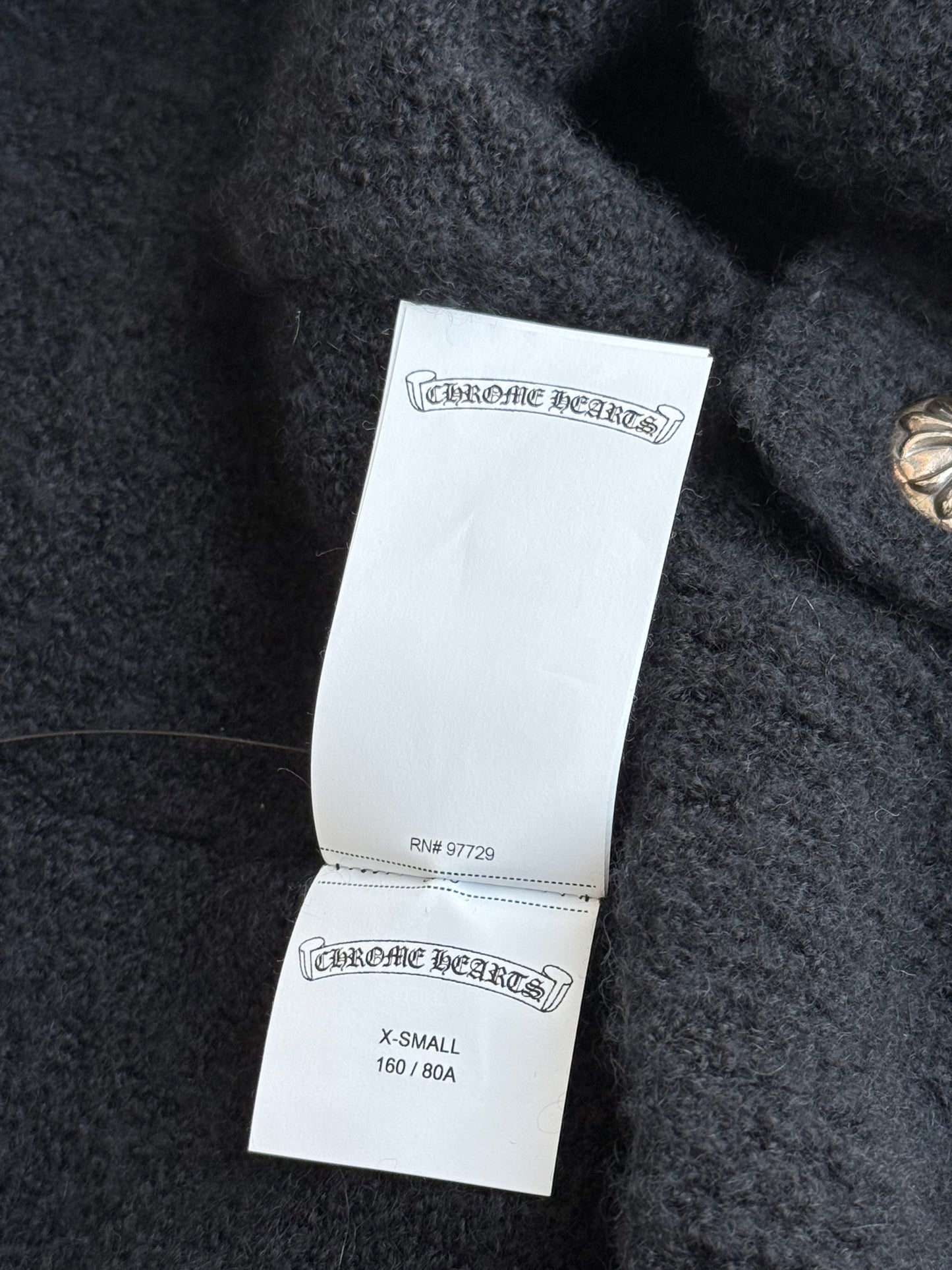 Chrome Hearts Black & Leopard Cross Patch Cashmere Cardigan