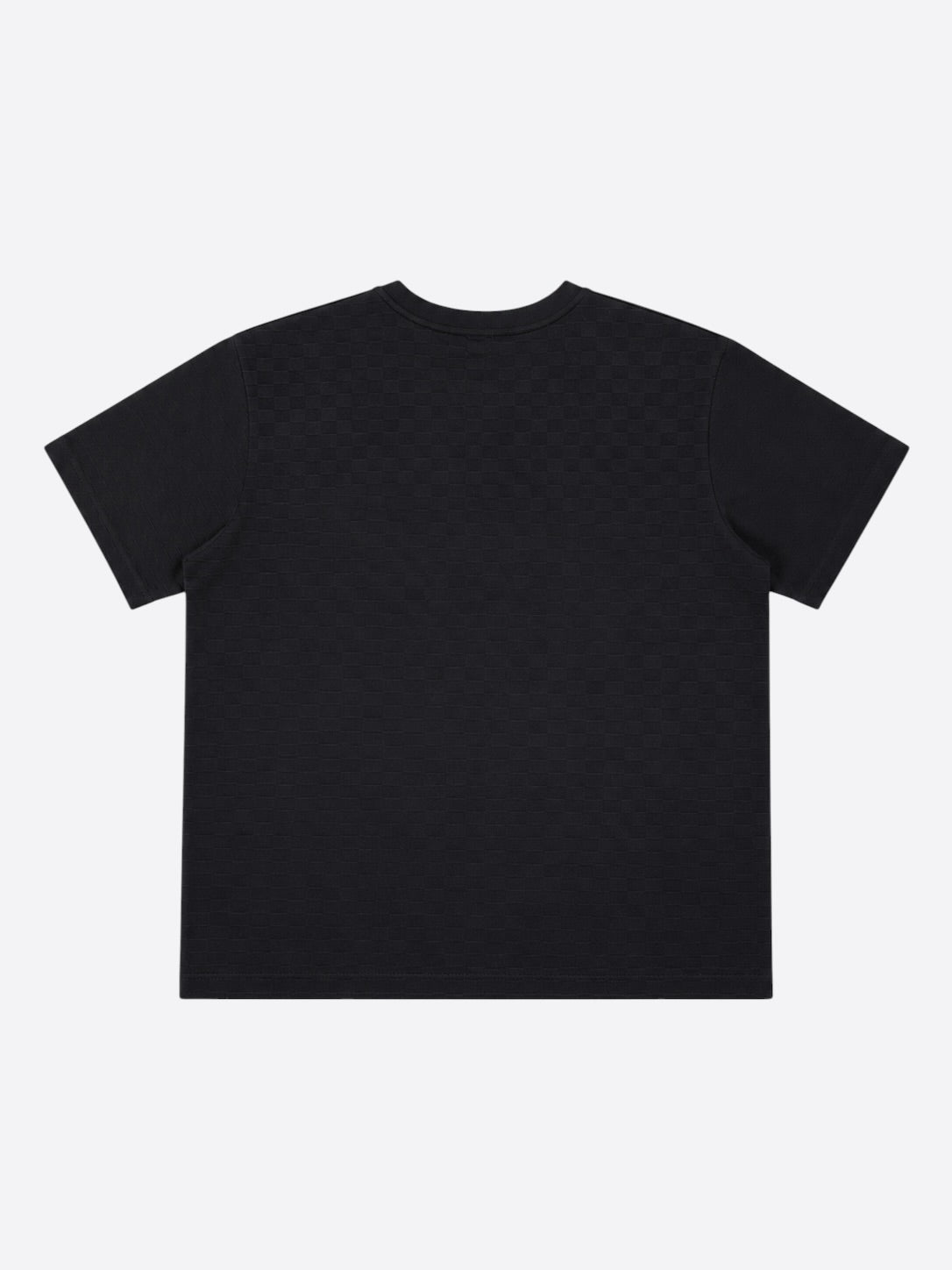 Louis Vuitton Black Damier Embroidered Logo T-Shirt
