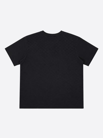 Louis Vuitton Black Damier Embroidered Logo T-Shirt