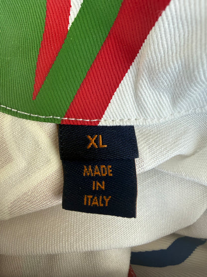 Louis Vuitton NBA White Multicolor Letters Button Up Shirt