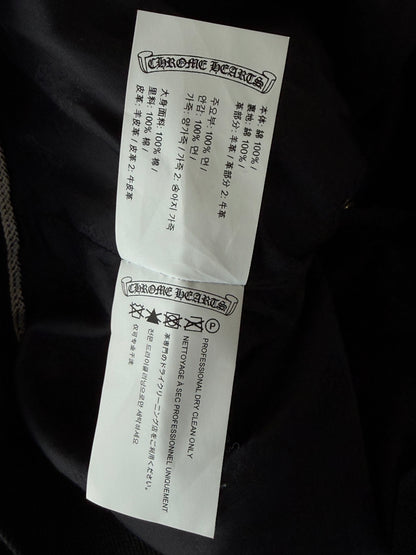 Chrome Hearts Black & Red Floral Patch Fleur Jacket